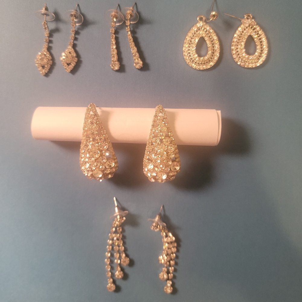 Sparkle Collection Set of 5 Pairs of Earrings